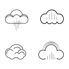 Elegant Illustration Of Cloud Icon Vector