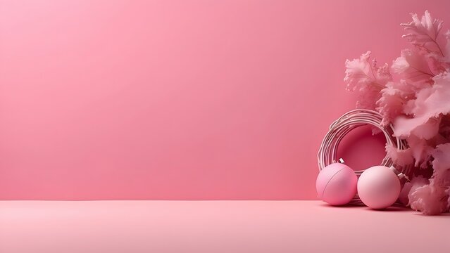 Chester banner with empty space Without Text, Cyber Monday theme minimalist Pink background