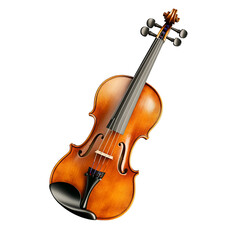 Fototapeta premium Melodic Strings: An elegant violin, showcasing the intricate craftsmanship of a musical instrument, ready to fill the air with enchanting melodies.