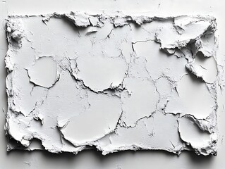 Cracked white clay texture background.