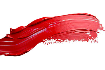 Delicate Thin Paint Stroke with Subtle Color Variation Isolated on Transparent Background