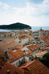 Obraz premium Dubrovnik, Croatia, old town, island, vintage, 35mm film 