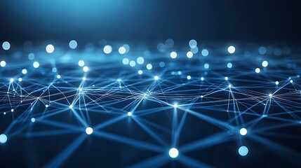 Fototapeta premium Abstract Network Connections Digital Technology Illustration