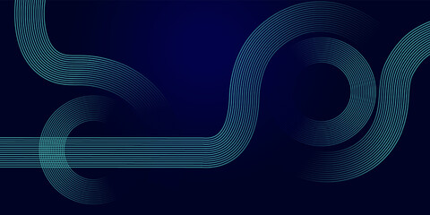 Blue abstract background. Geometric lines pattern. Modern shiny blue gradient lines. Futuristic technology
