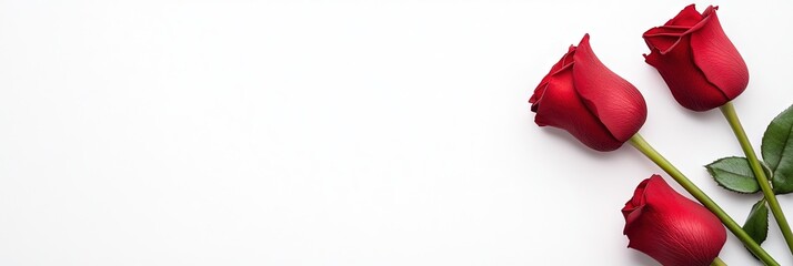 valentines day, copy space, minimalist, isolated on solid background 