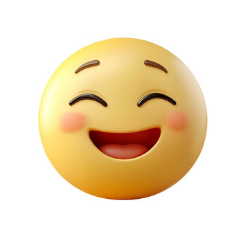 Naklejki yellow smiley face emoji icon isolated on a white background