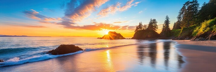 spring break banner concept with vacation and color