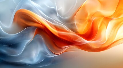 Dynamic abstract composition with vibrant colors blending seamlessly, showcasing flowing shapes and gradients, creating a sense of motion, depth, and elegance in every detail