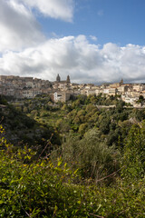 Obraz premium Aerial view on city Ragusa, Sicily, Italy