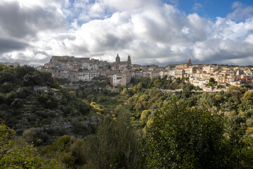Obraz premium Aerial view on city Ragusa, Sicily, Italy