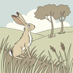 rabbit in the meadow