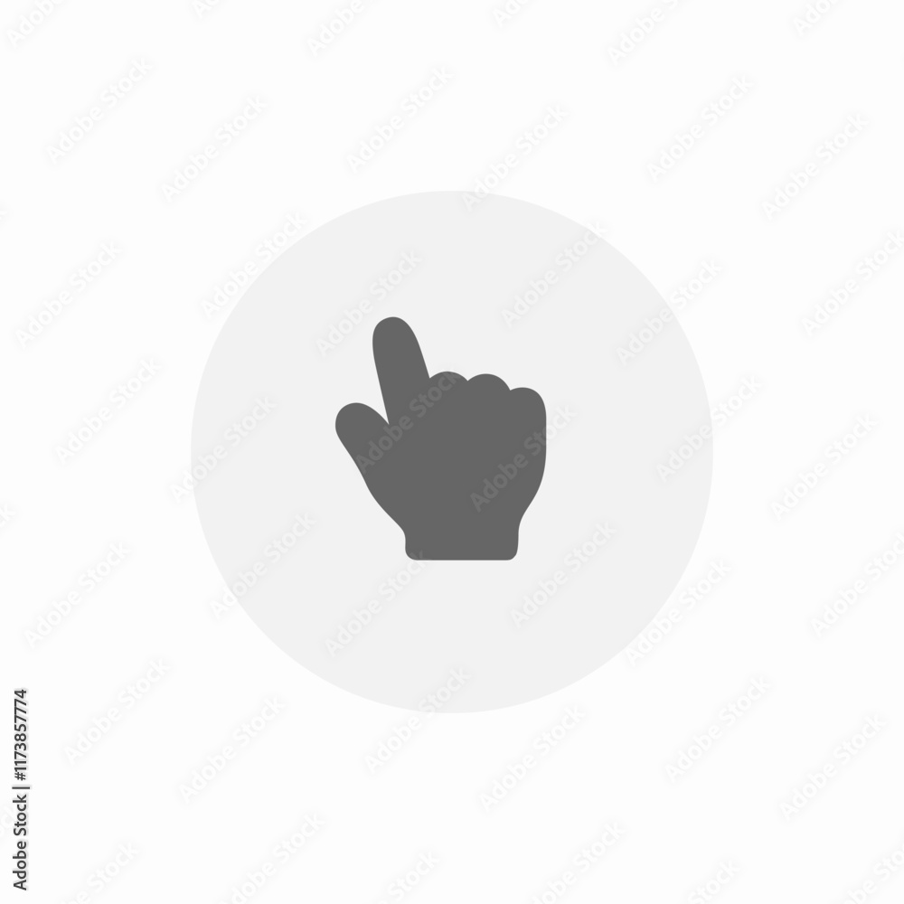 Poster hand cursor sensor click pointer icon vector sign