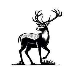 illustration of a deer. Deer silhouette vector. Silhouette of a deer. eps 10