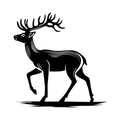 deer with a christmas tree