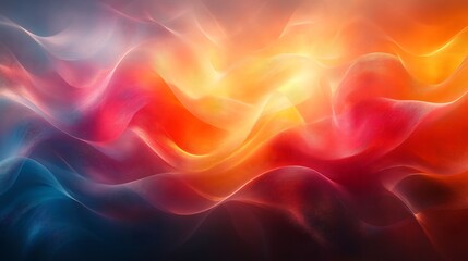 Obraz premium Abstract Colorful Waves Digital Art Design