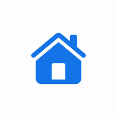 Home house residence building icon vector sign