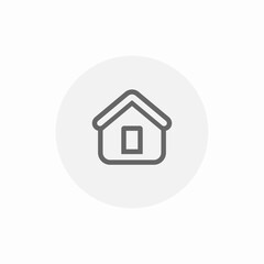 Home house residence building icon vector sign
