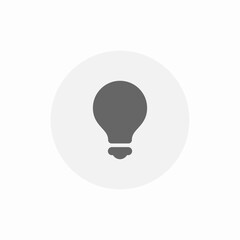 Creative bright idea bulb icon vector sign