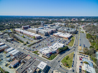 Fototapeta premium aerial view of a city shopping center