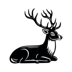 Naklejka premium deer silhouette vector