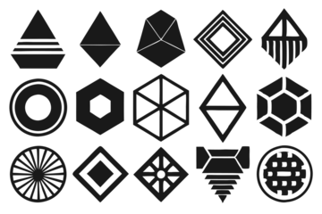 set of geometric shapes