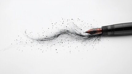 Fountain Pen Ink Flow: A Visual Metaphor for Creativity and Writing