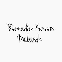Ramadan Mubarak, Ramazan Kareem, Islamic holy month greeting card with white background. This is a Greeting for the month of Ramadan, Ramadan best wishes