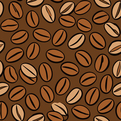 Obraz premium coffee beans seamless pattern