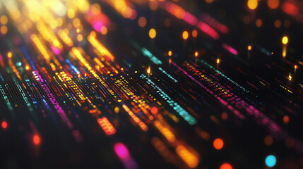 Colorful digital code displayed in a modern text editor environment. Generative AI