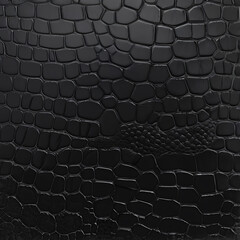 Black Crocodile Leather  leather close-up texture flat lay background