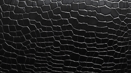 Black Crocodile Leather  leather close-up texture flat lay background