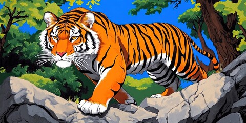 graffiti tiger