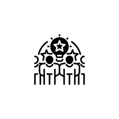 Brainstorming line icon. Universal creative premium symbol. Vector sign icon logo template. Vector illustration