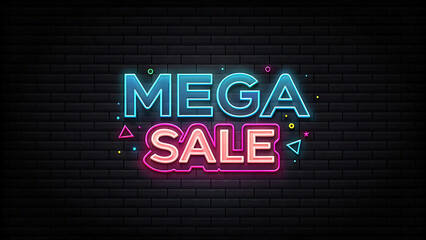 mega sale editable text effect