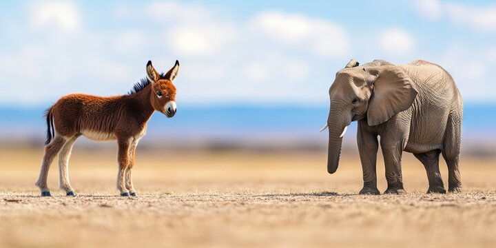 donkey versus elephant
