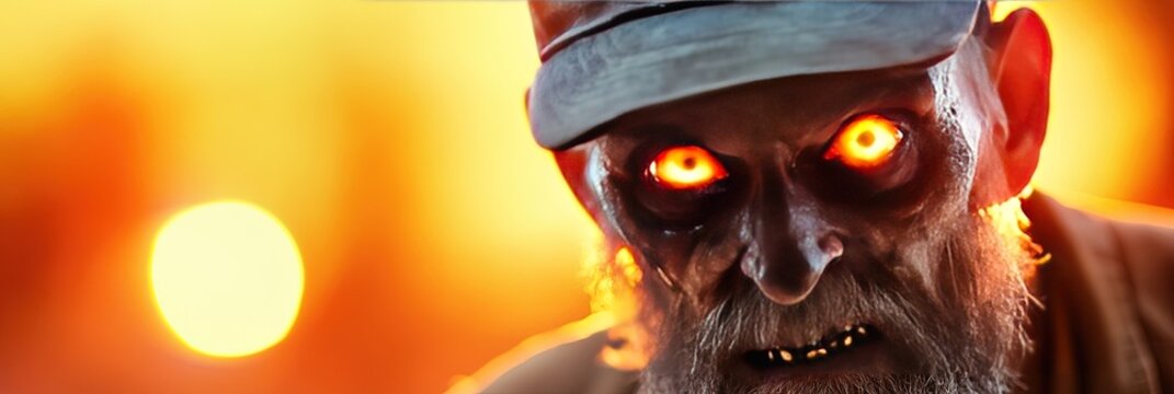 crackhead and drug addict concept - gonzo and psychedelic style face