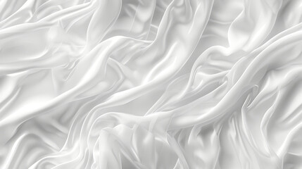 Fototapeta premium Soft, natural white texture features flowing patterns and smooth creases, suitable for various creative applications, including backgrounds and textile design