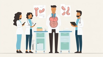 Obraz premium Quick-reference guide on Gastrointestinal System focused on essential clinical knowledge--ar 16:9