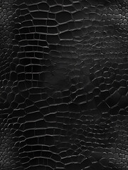 Black Crocodile Leather  leather close-up texture flat lay background