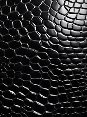 Black Crocodile Leather  leather close-up texture flat lay background