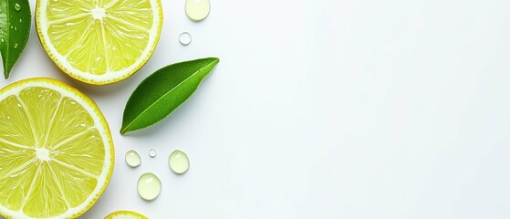 Refreshing lemon slices kitchen counter food photography bright environment top-down view culinary inspiration