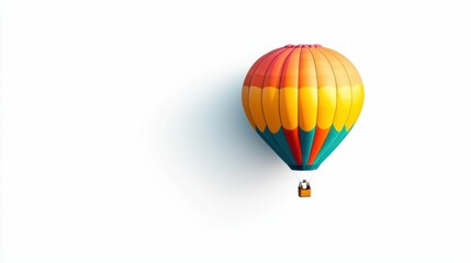 Naklejka premium Hot air balloon adventure sky aerial photography clear blue sky scenic view travel experience