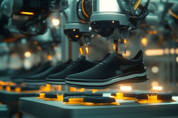 Adhesive applied to a shoe