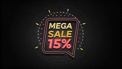 mega sale editable text effect