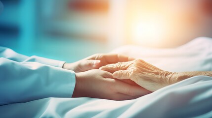 Gentle embrace of care in a tranquil moment shared between generations. Generative AI