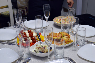 table set for a party