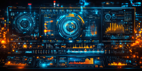 Obraz premium Advanced Data Analytics Dashboard for Efficient Market Trend Insights and Automation