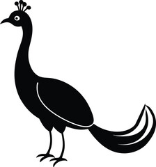 Silhouette of a Peacock vector illustration