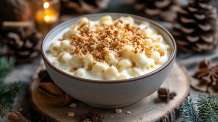 Creamy mac and cheese with crispy topping in a bowl.