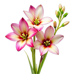frangipani flower isolated on white background